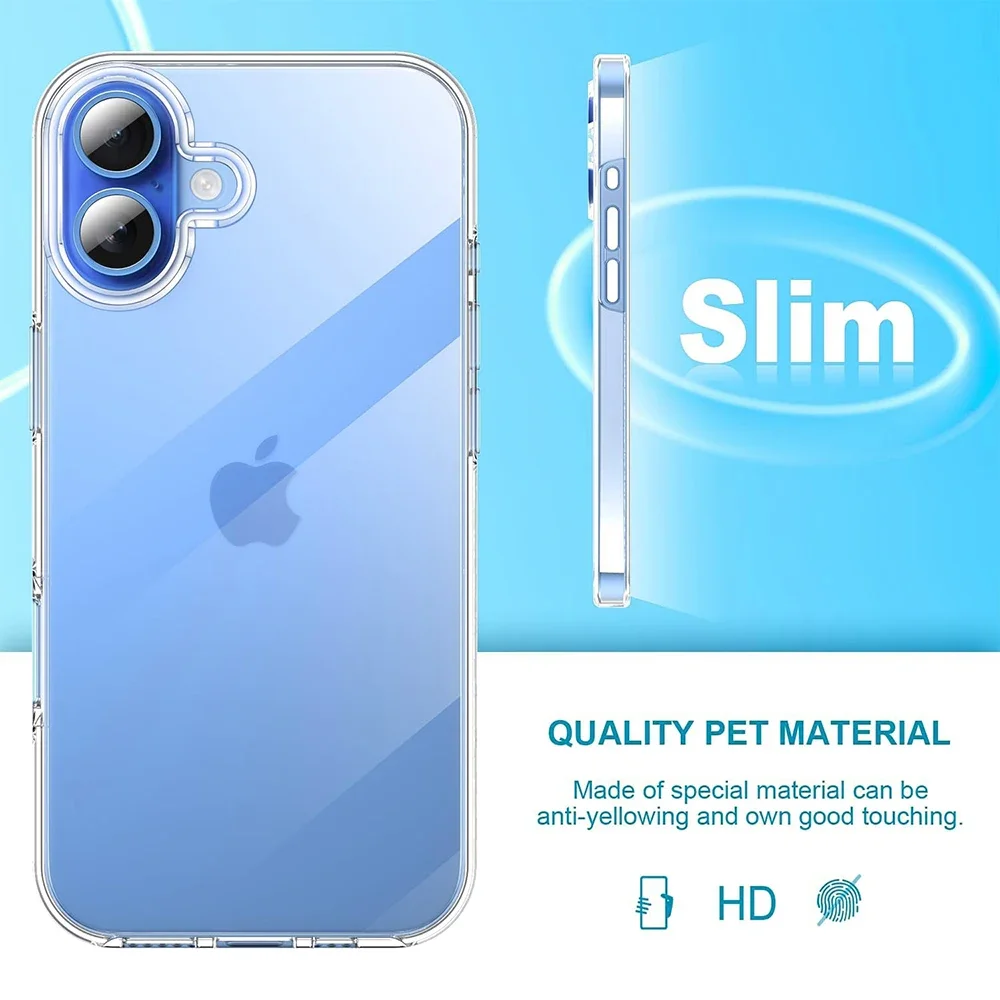 360 °   Funda protectora de cuerpo completo para iPhone 16, 15, 14, 13, 12, 11 Pro Max Plus Mini, cubierta dura transparente híbrida, carcasa suave de silicona