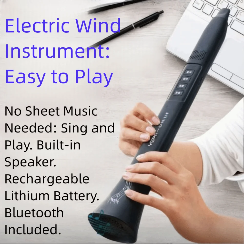 أنبوب الموسيقى الكهربائية المحمولة متعددة النغمات عالية الطاقة المتكلم آلة الرياح الإلكترونية آلة موسيقية USB قابلة للشحن #3
