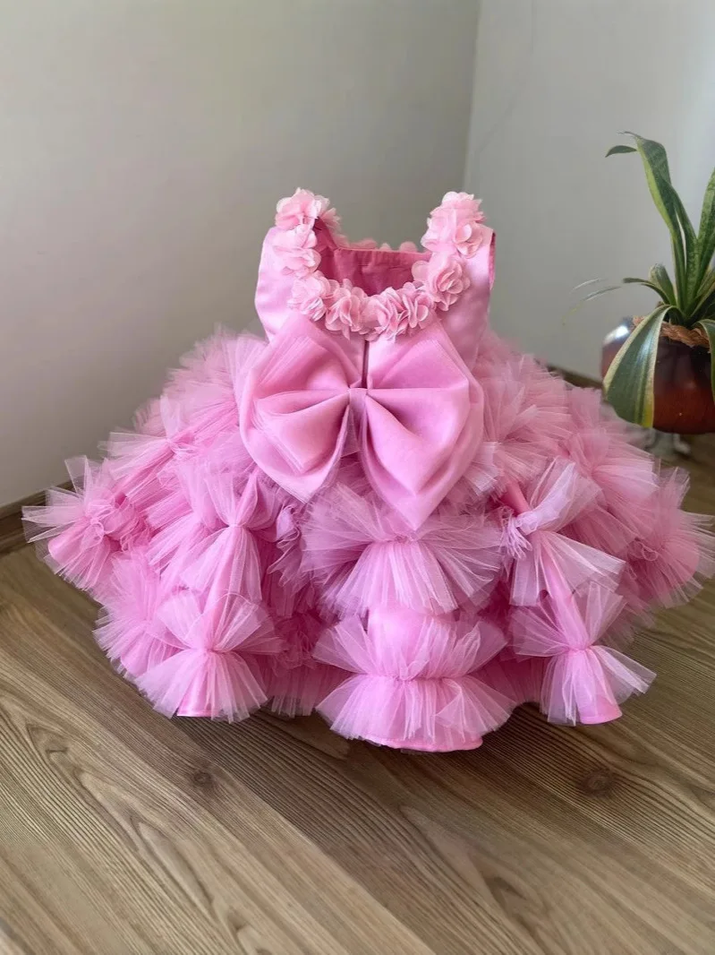 Robe de mariée à manches courtes pour filles, robe de princesse pour enfants adolescents, robe de reconstitution historique de fête, robe formelle magnifique pour enfants, 2025