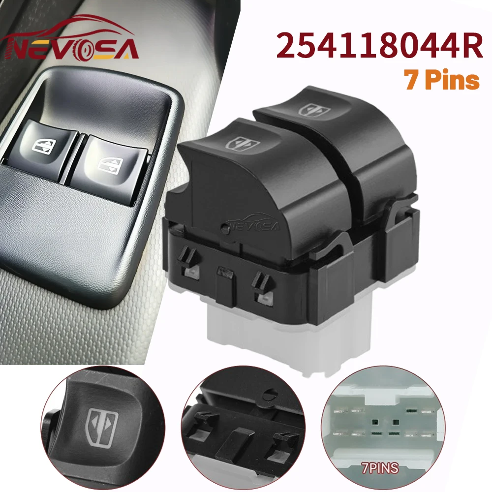 Power Window Control Switch For Dacia Dokker Renault Logan Fluence OROCH Sandero Clio 2015-254118044R Electric Glass Switch