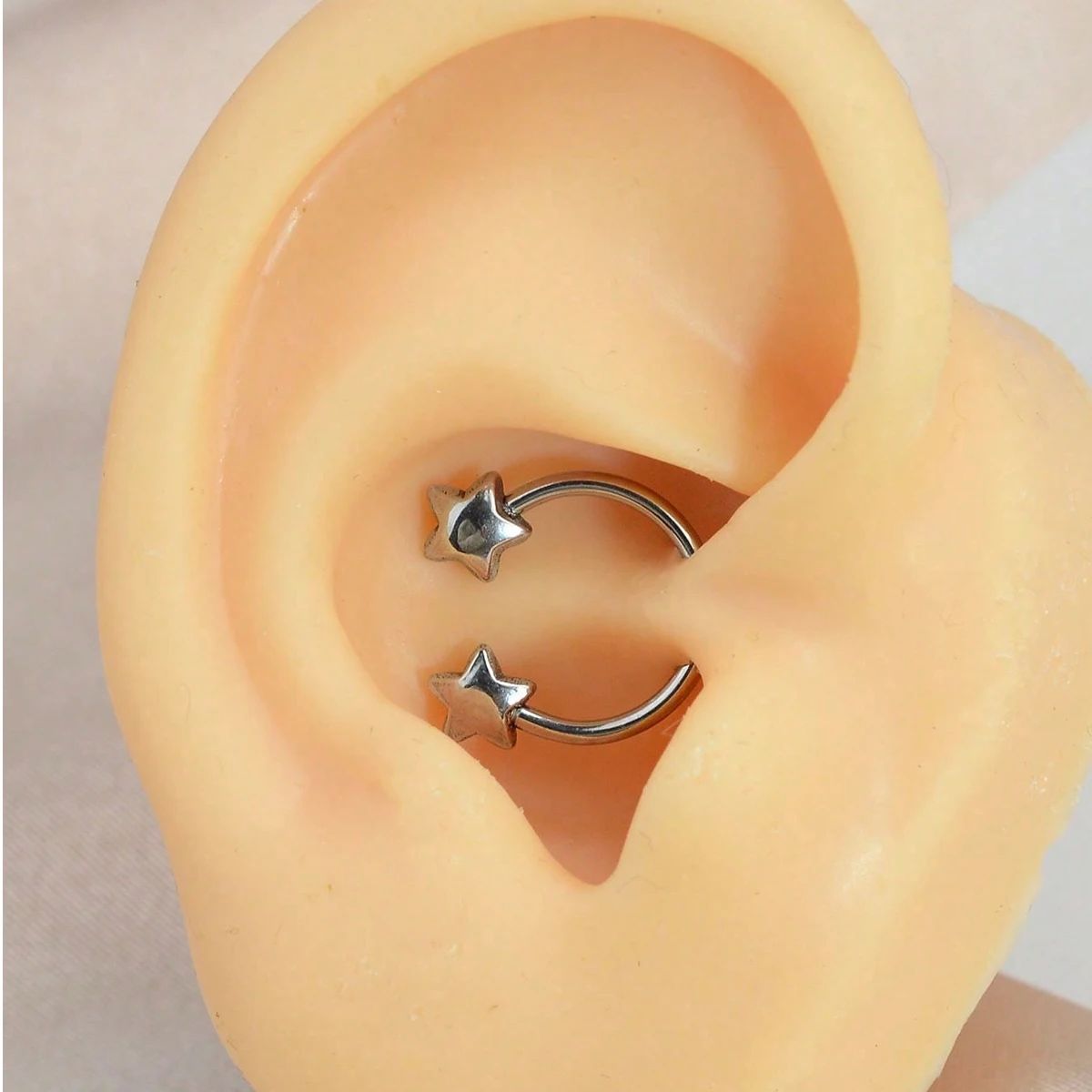 1PC Stainless Steel Star Heart Septum Piercing Nose Ring Cartilage Horseshoe Earring For Women Men Body Jewelry Punk Accessories