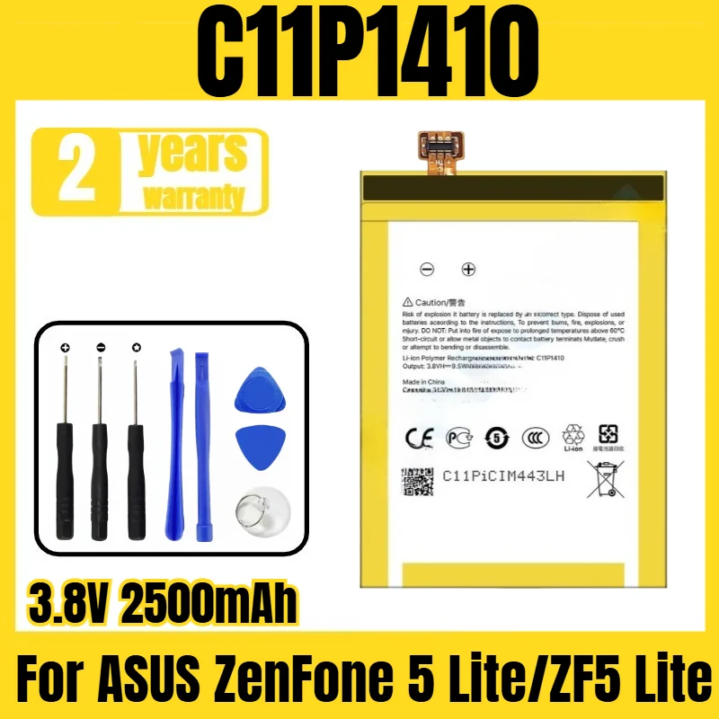 C11P1410 mobile phone battery, suitable for ASUS ZenFone 5 Lite/ZF5 Lite battery, new large capacity, free tool 3.8V 2500mAh