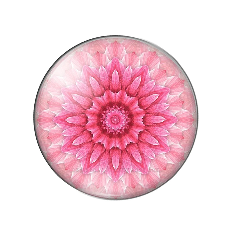 New mandala patterns 10pcs mix 8mm/10mm/12mm/16mm/18mm/25mm Round photo glass cabochon demo flat back Making findings