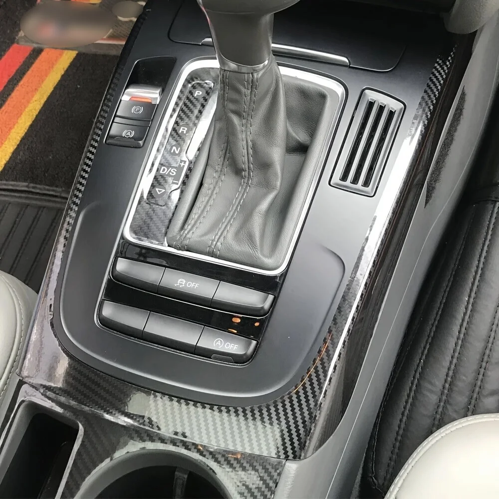 

Car-Styling Carbon Fiber Car Interior Center Console Color Change Molding Sticker Decals For Audi A4 B8 2009-2016 4 doors