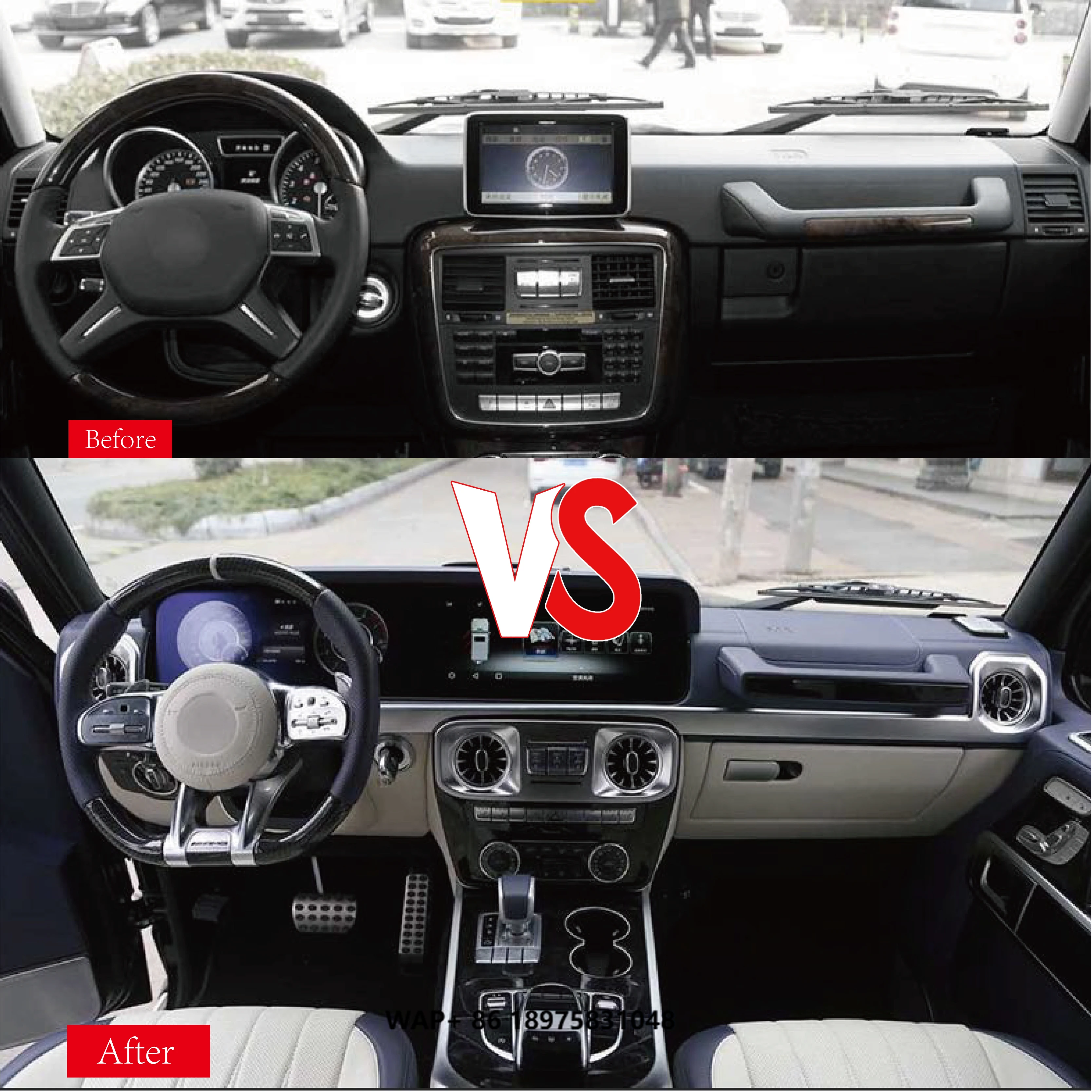 Auto Modification Interior Conversion Upgrade Kits for Benz G 2013-2018 Upgrade to G-Class Style Latest Style Assembly