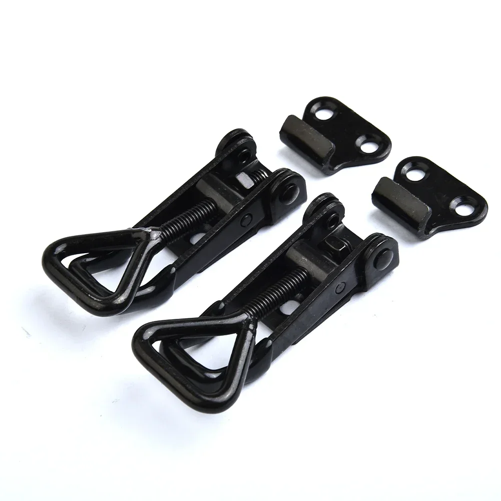 Clip Toggle Clamp Attachment Black Catch Clamps Components Equipment Fixture GH-4001 Hasp High Carbon Steel Home