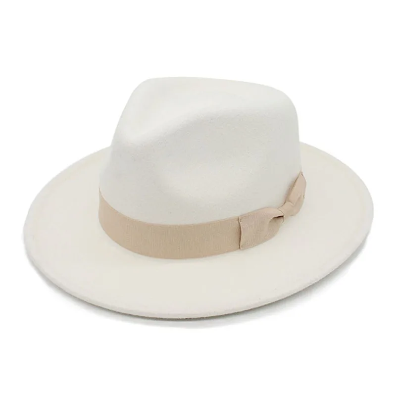 New Dragon And Top Hat Fashion Bowknot Top Hat Peach Heart Top Big Brim Creamy White Jazz Top Hat