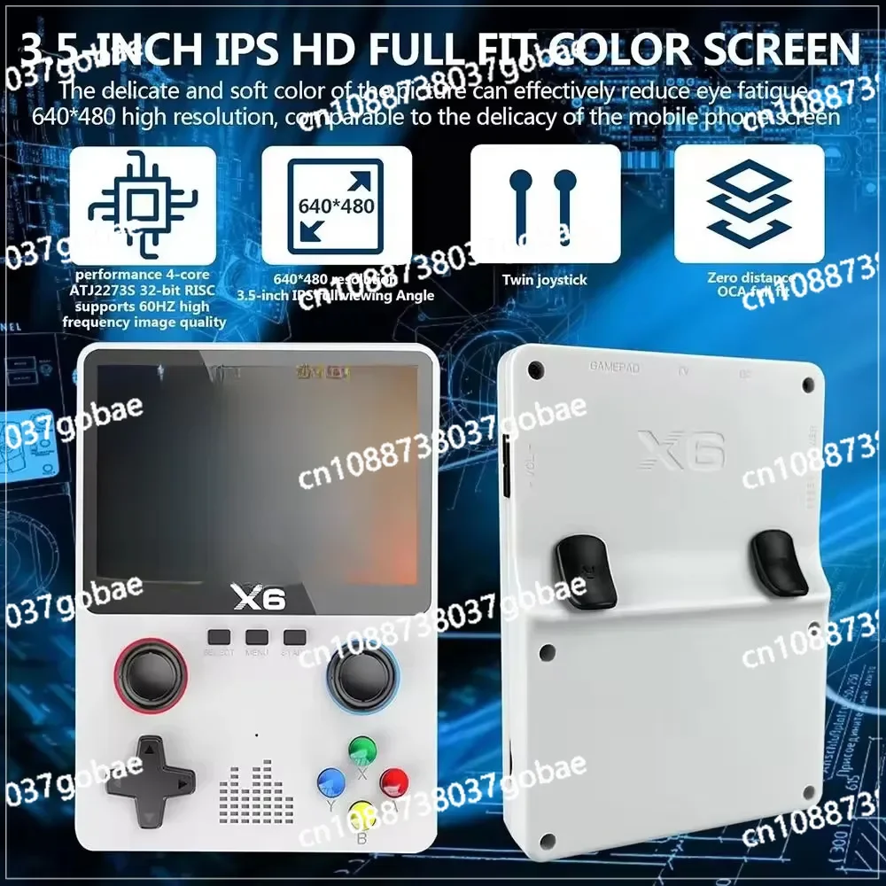 New X6 Game Console HD PSP Handheld Game Console Dual Joystick GBA Arcade Simulator Doubles