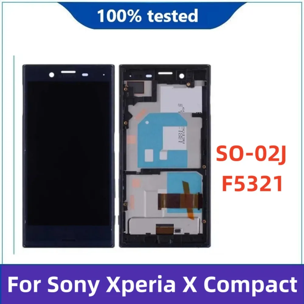 4.6" IPS For Sony Xperia X Compact F5321 LCD Display Touch Screen Digitizer Assembly Replacment For Sony X Mini SO-02J LCD Frame