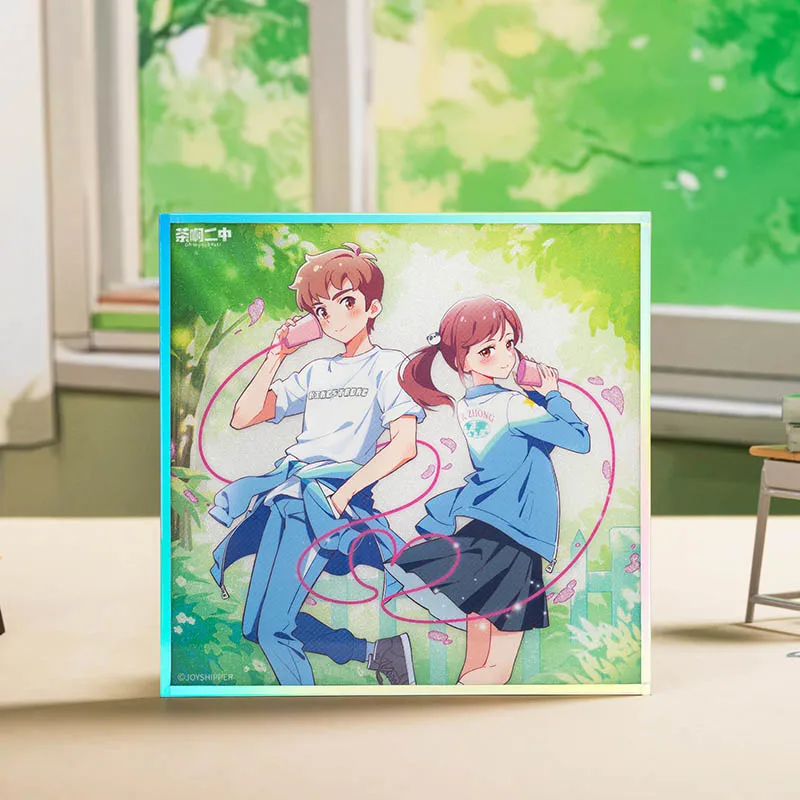 Breloque acrylique officielle en papier de couleur Pastel, décor de bureau Kawaii, articles de collection, cadeau pour les Fans