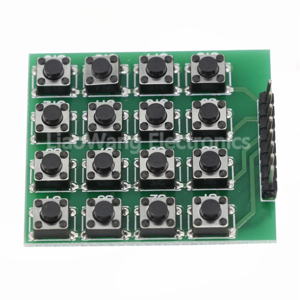 5PCS  8pin 4*4 4x4 Matrix 16 Keypad Keyboard Breadboard Module 16 Button Mcu For arduino Diy Starter Kit