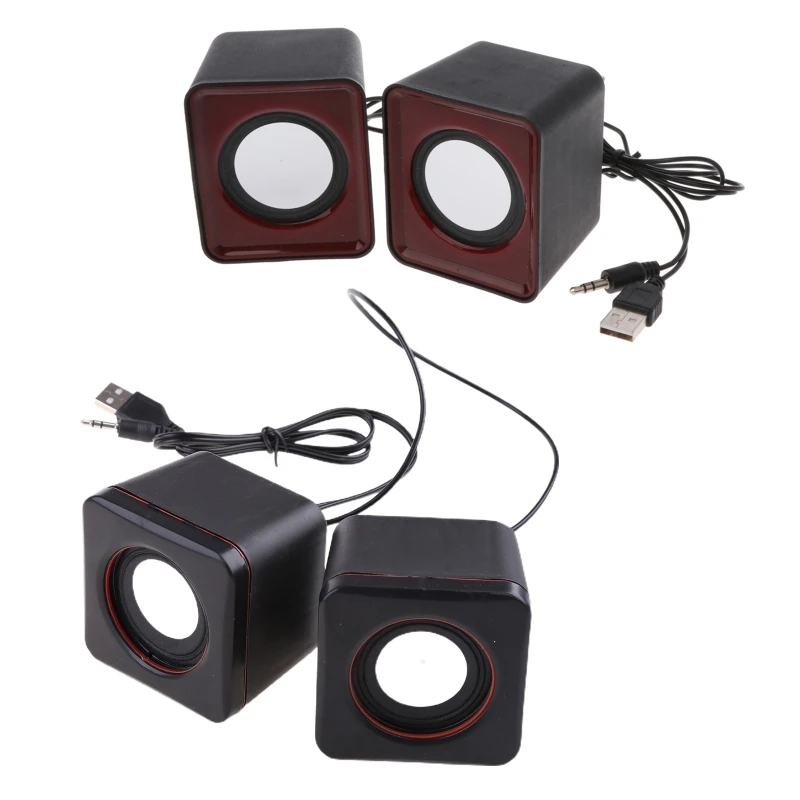 Compact Pocket Size Mini Wired Speakers Shockingproof Subwoofer Easy to Carry and Share Music Stylish Appearance Dropship