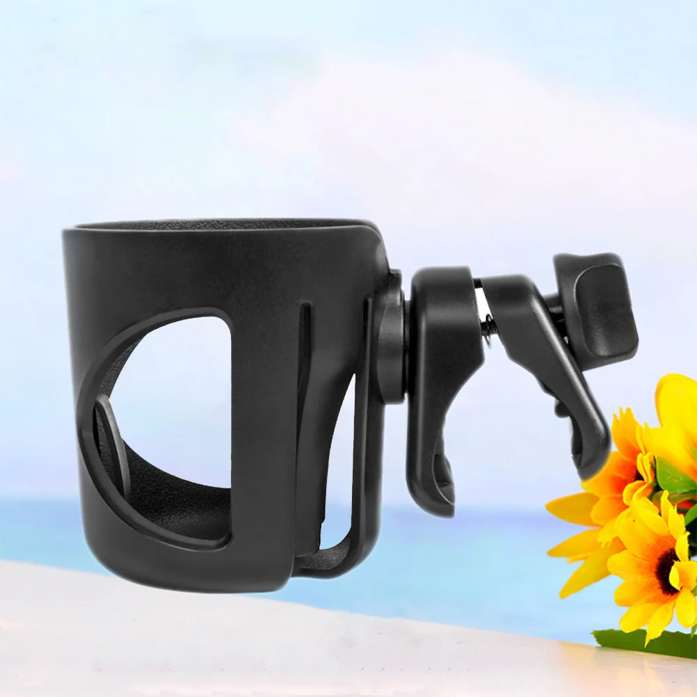

Universal Baby Stroller Cup Holder with 360 Degree Rotation Black Durable ABS Plastic Bottle Holder for Bicycles and Wheelchairs