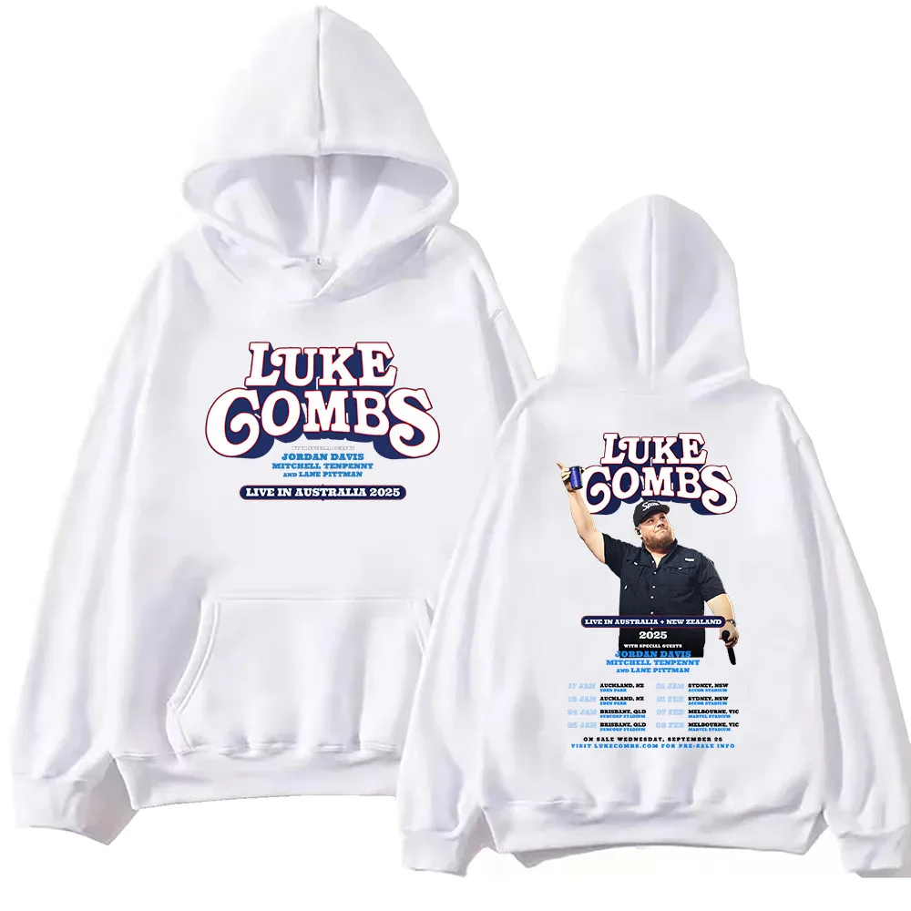 Luke Combs Tour 2025 Hoodie Harajuku Hip Hop Pullover Tops Sweatshirt Fans Gift Tops