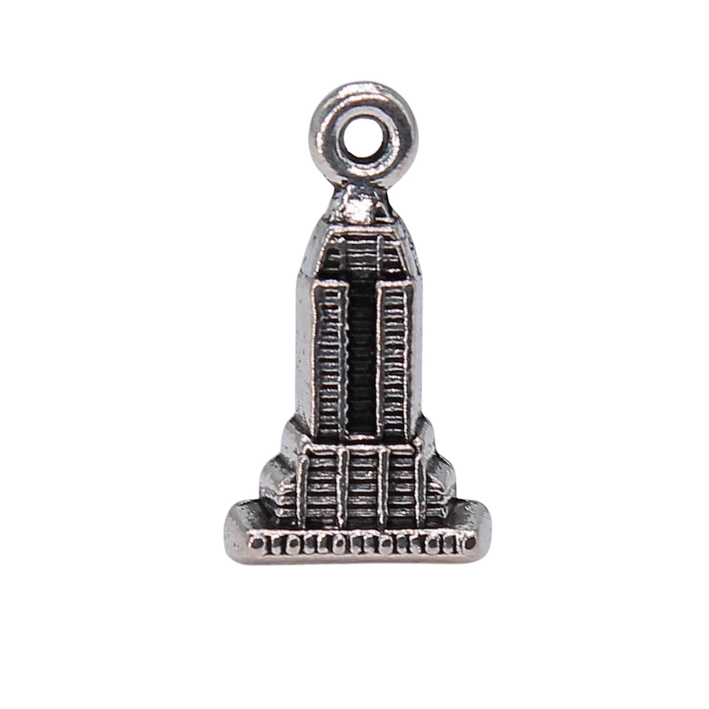 Components Skyscraper Empire State Building Charms Jewelry Pendants 18x10mm 10pcs