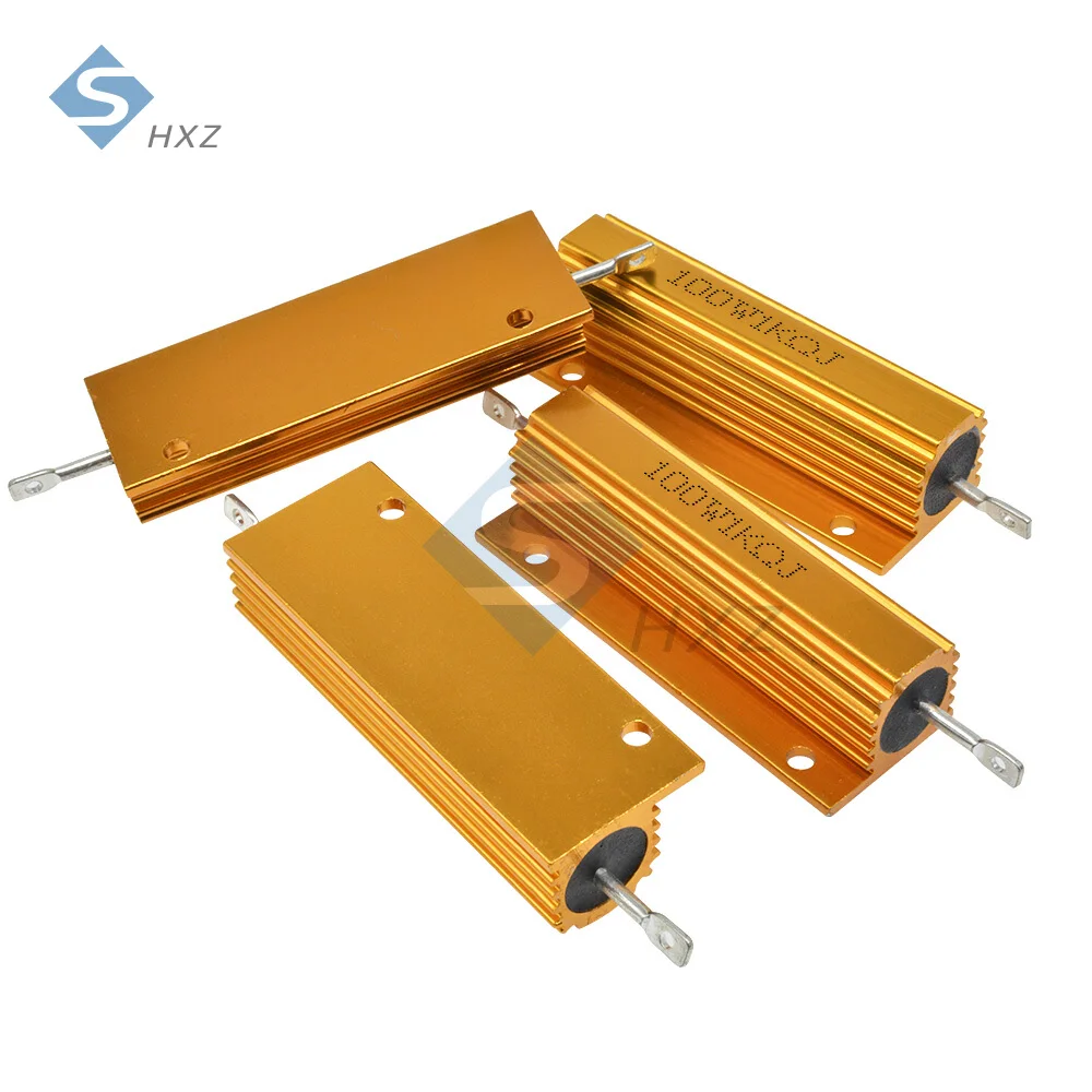50W 100W 알루미늄 전원 금속 쉘 케이스 권선 저항기 0.01-1Ohm 0.1 0.5 1 2 3 4 5 6 8 10 12 15 20 22 30 33 50 100 1000Ω