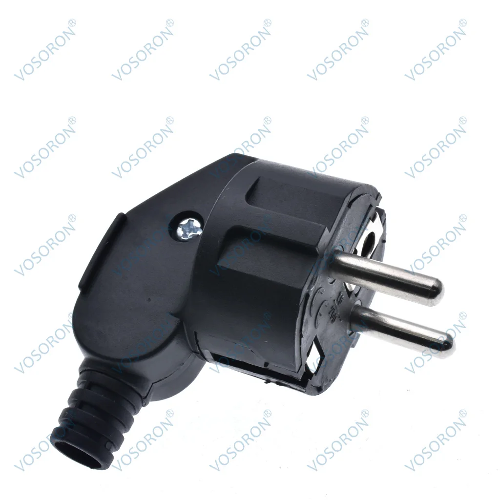 EU 4.8mm France Germany Adapter Extension Cord Connector Plug 16A Male Outlets Rewireable Power Plug Schuko Electeical Socket