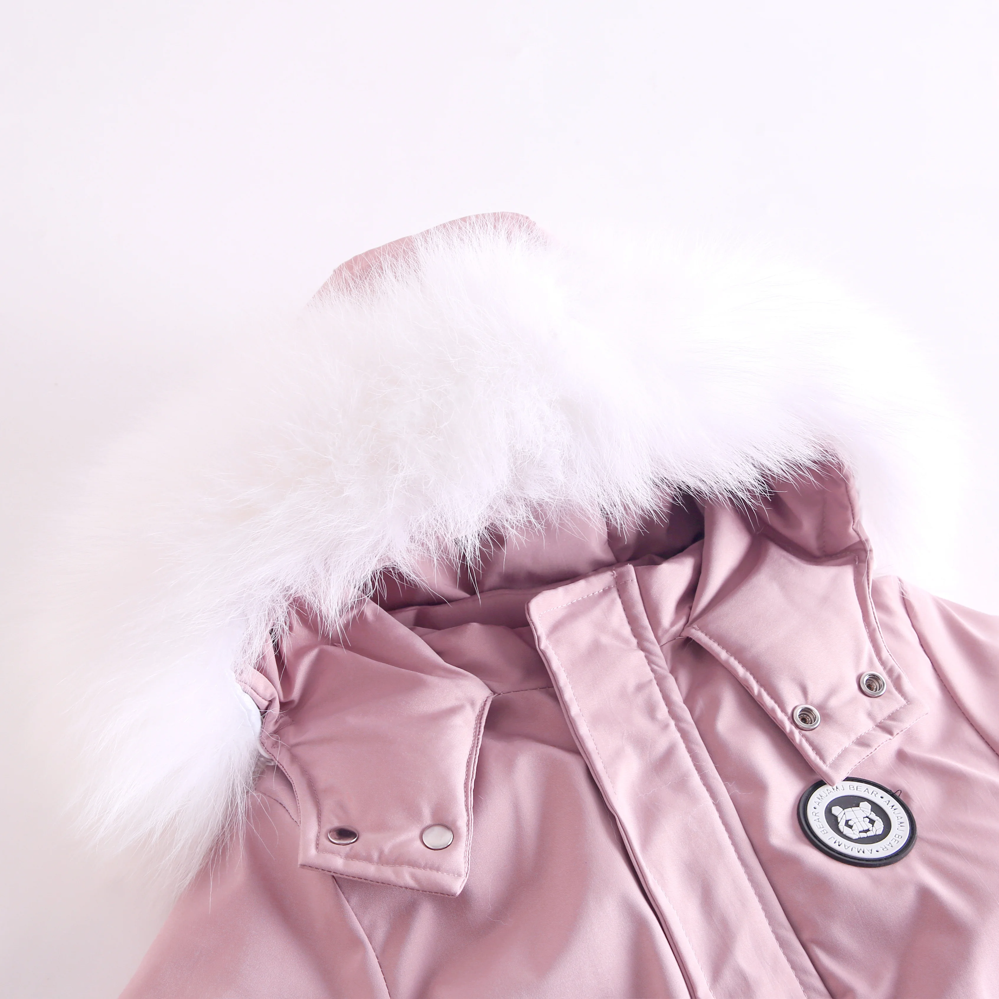 Neue Winter-Babykleidung, dicke warme Overalls, Schneeanzüge für Mädchen und Jungen, Kapuzenjacke, wasserdichte Strampler, Skianzüge, Kinder-Oberbekleidung – Detail 5