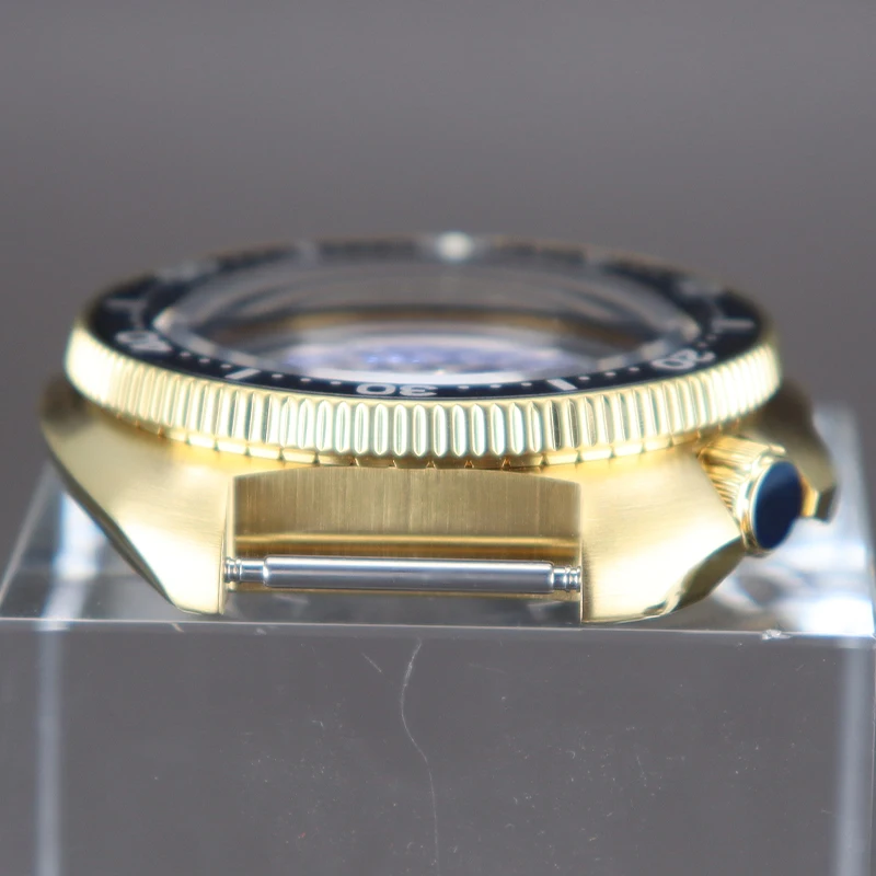 남성용 골드 시계 케이스 모드 SKX 6105 스테인리스 스틸 사파이어 유리, 세이코 NH34 NH35 NH36 38 SKX007 무브먼트 28.5mm 다이얼, 44mm