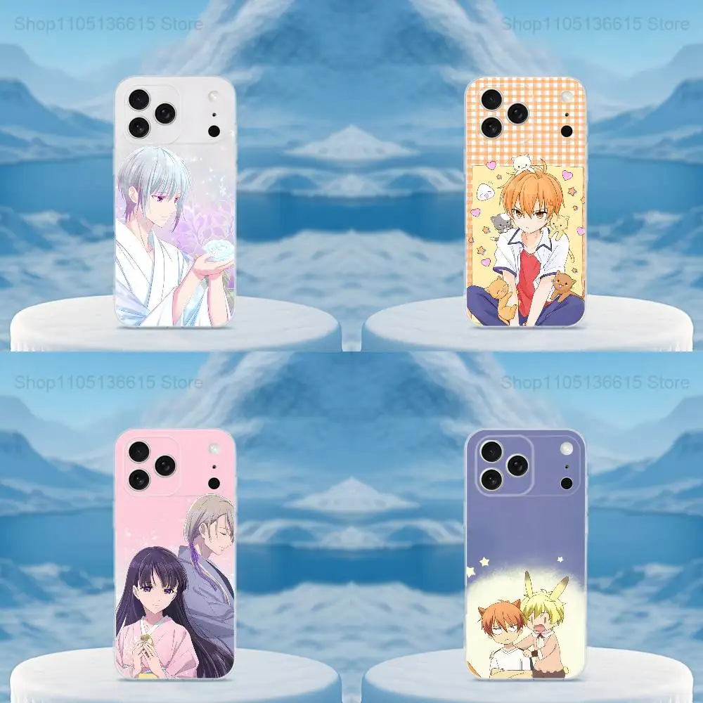 

Anime F-fruits B-Basket Phone Case For iPhone 16,15,14,13,12,11,17 Pro,Max,Plus,X,XS,XR,SE,Mini Transparent Soft Cover