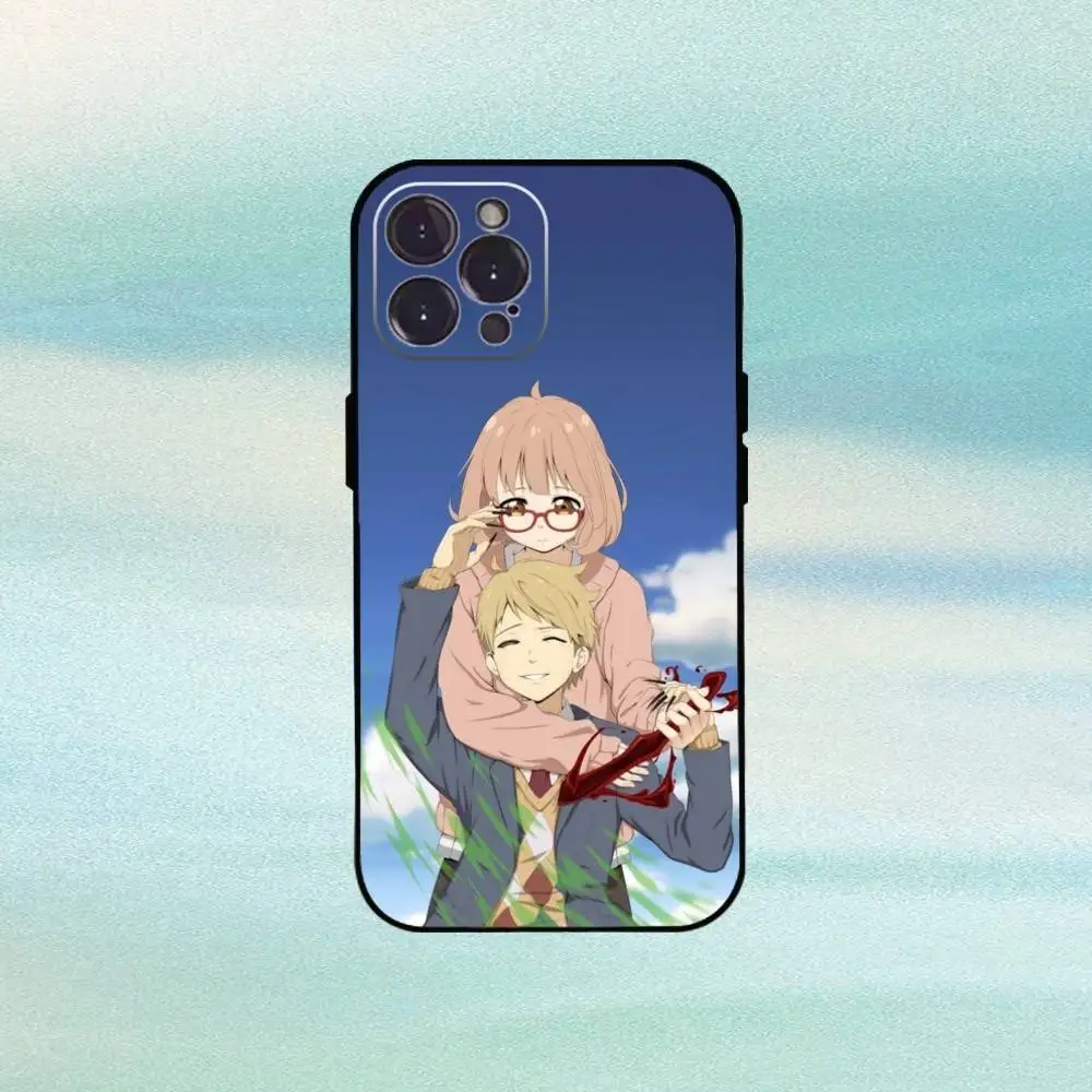 เคสโทรศัพท์ B-Beyond the B-Boundary สำหรับ iPhone 16,15,14,13,12Plus,Pro Max,XS,5G  วัสดุซิลิโคนนิ่ม สีดำ