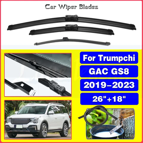 Автомобильные передние и задние щетки стеклоочистителя, щетки для Trumpchi GAC GS8 2019 2020 2021 2022 2023, лобовое стекло, автомобильные аксессуары, окно