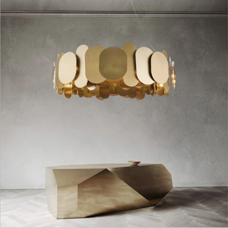 

Nordic Panel Chandeliers Led Indoor Luxury Lustre Salon Home Decor Bedroom Living Room Lamps Loft Suspension Chandelier