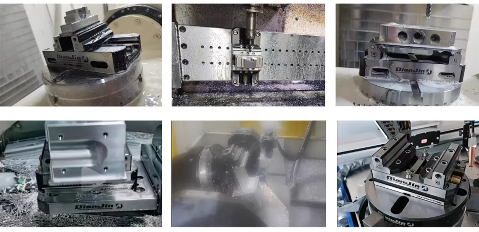 1Pc 4/5-Axis Fixture Self-Centering Vise Bidirectional Quick-Clamping DJ-1220CRM