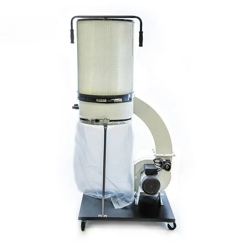 800W Saw Dust Collection System Vortex Cone 2-Micron Canister Filter Industrial Dust Collector for Woodworking