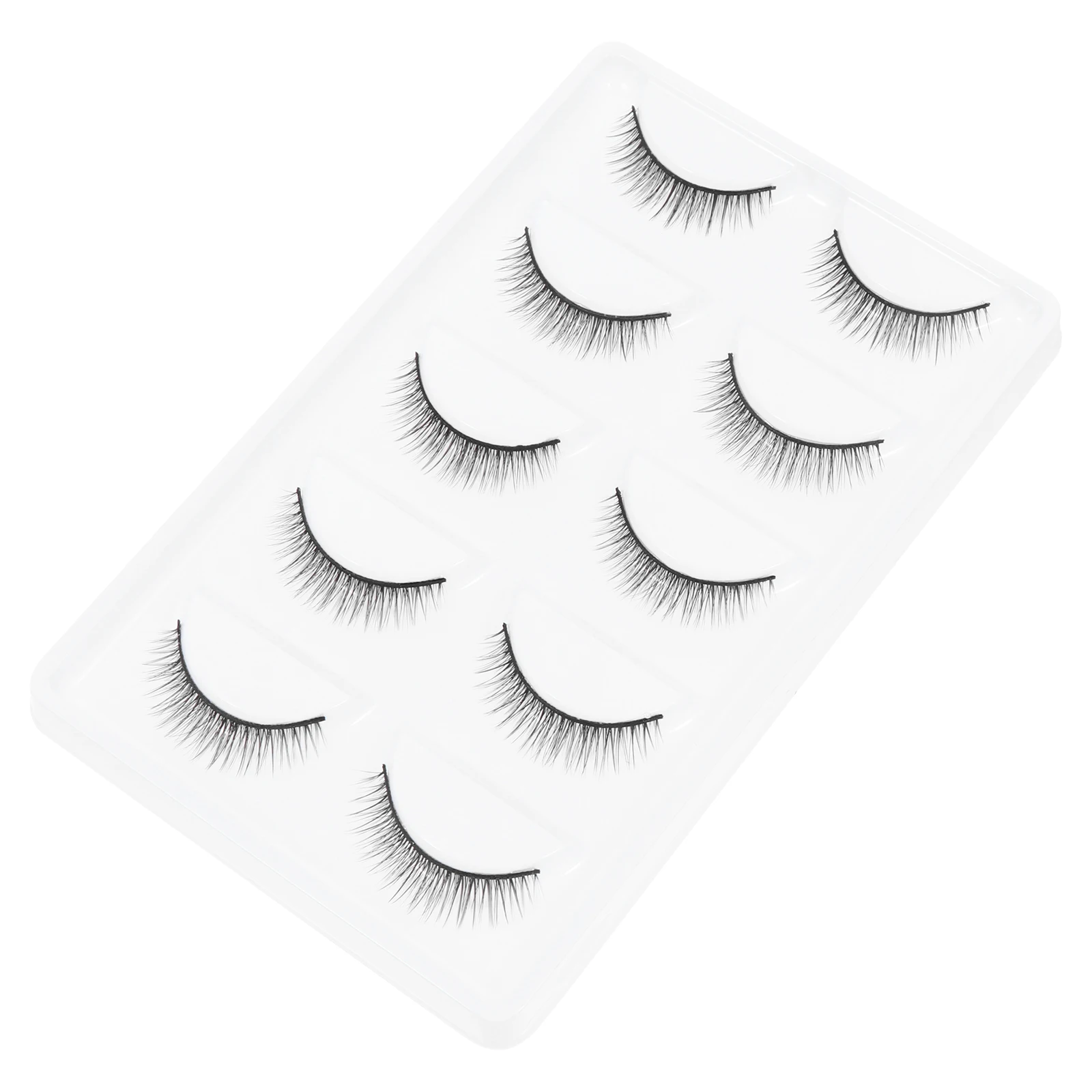 

False Eyelashes Black Natural Long Extension Fake Lash Dense Comfortable Wear Thin Fiber Wedding Party Photo Shoot Daily Use