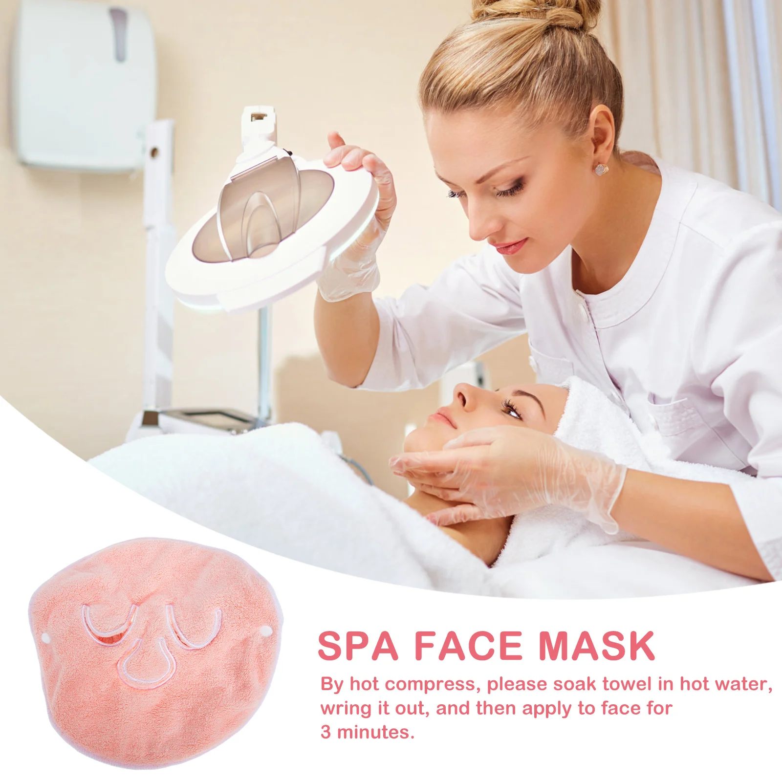 

WOONEKY Reusable Face Towel Hot Compress Mask Skin Care Steaming Tool Coral Fleece Beauty Facial Comfort