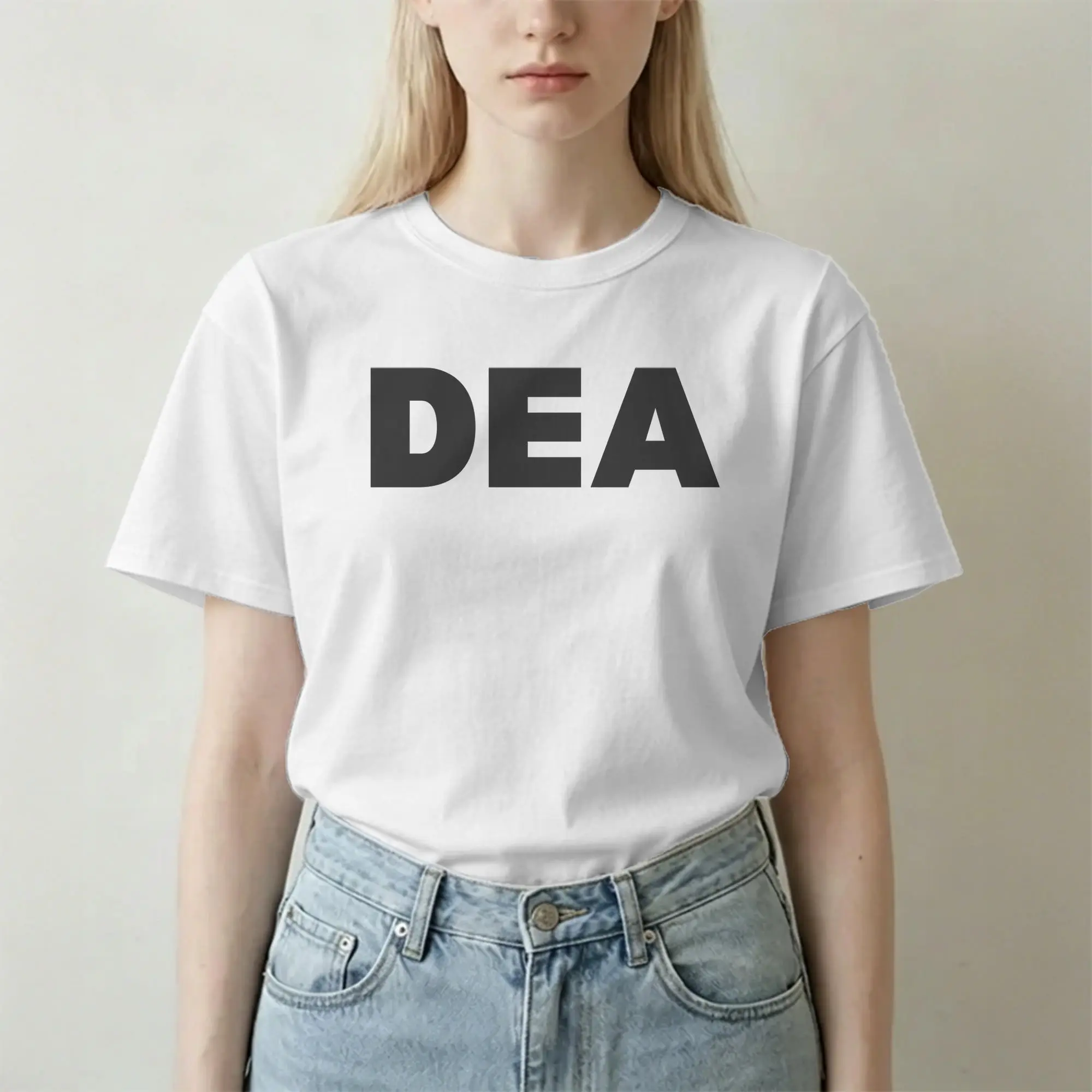 Men Women DEA Logo US Special Agent Federals Interdiction Agency T Shirts  Cotton Tops Awesome Crewneck Tees Plus Size T-Shirts