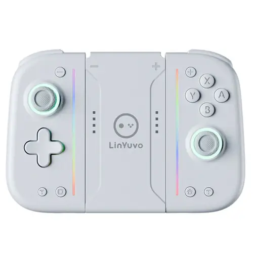 LinYuvo KS52 RGB Light Wireless Joy-pad controlador de juego para Switch/Lite/OLED con botón mecánico programable Turbo vibración