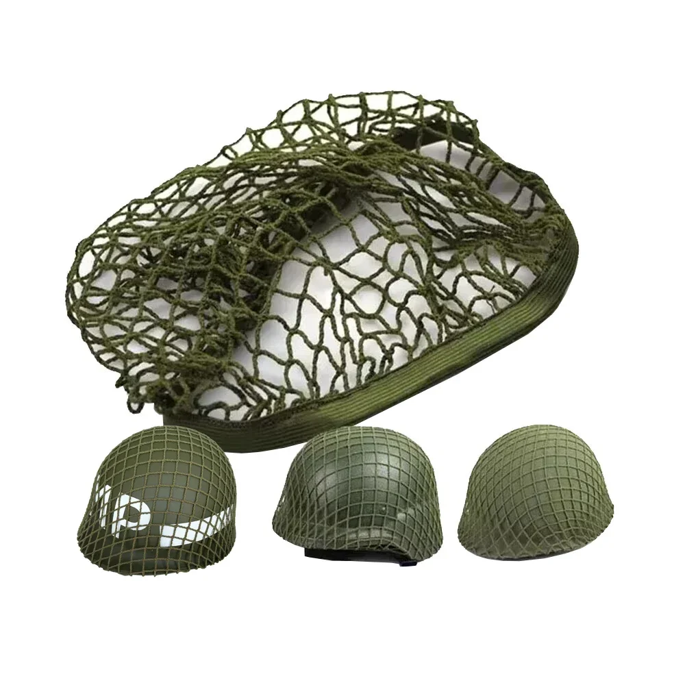 Cubierta de malla para casco de la Segunda Guerra Mundial, embellecedor de casco M1 M35, réplica de sombrero verde de embellecedor de cabeza para hombre, cubierta de casco US M1