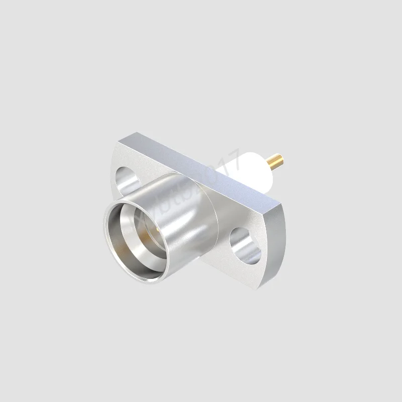 SMP-JFD full escapement two-hole flange connector hole spacing 7.6mm outer conductor plated ternary medium 4 pins length 2mm