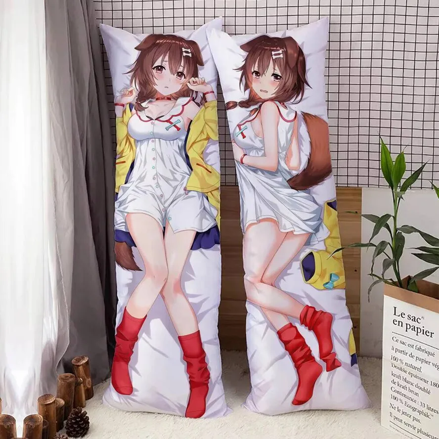

Hing Vtuber Inugami Korone Body Case Male Otaku 180X60cm Peach Skin Anime DIY Throw Cushion Pillow ACG Cover Home Bedding