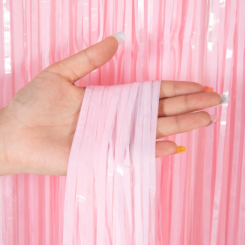 Regenbogen-Folien-Fransenvorhang, Macaron-Vorhänge, Fotokabinen-Hintergrund für Hochzeit, Geburtstag, Babyparty, Weihnachtsfeier, Dekorationen – Detail 10