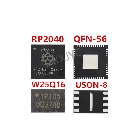 2-5/PCS New RP2040 Raspberry PI QFN-56 chip ARM Cortex-M0 133MHz W25Q16JVUXIQ In Stock