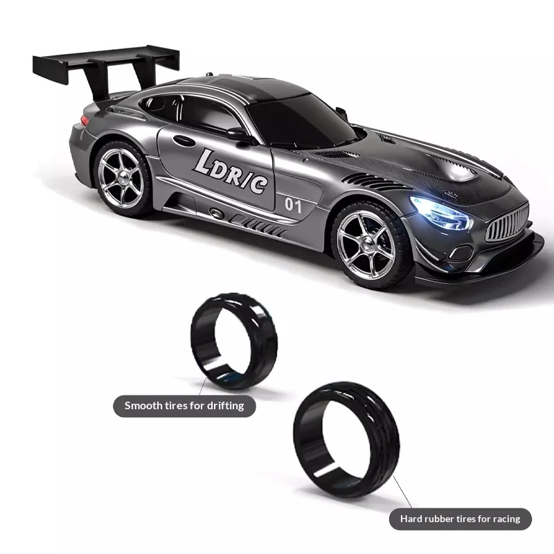 LD4301 1:43 ミニデスクトップ四輪駆動フルスケールRCドリフトリモコンカー（ジャイロ搭載、リアルな人形付き）