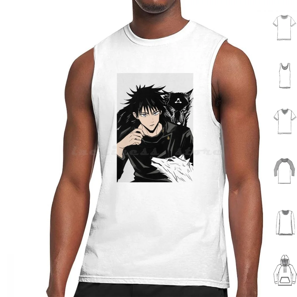 Megumi Shikigami Tank Tops Vest Sleeveless Anime Gojo Gojo Satoru Jujutsu Kaisen Manga Satoru Satoru Gojo Itadori Sukuna