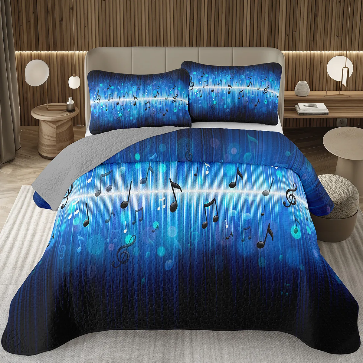 

Покрывало с музыкальной нотой, модный комплект постельного белья в стиле поп-музыки для детей-подростков, стеганое покрывало с геометрическим рисунком Twin Full Queen King, декор для спальни