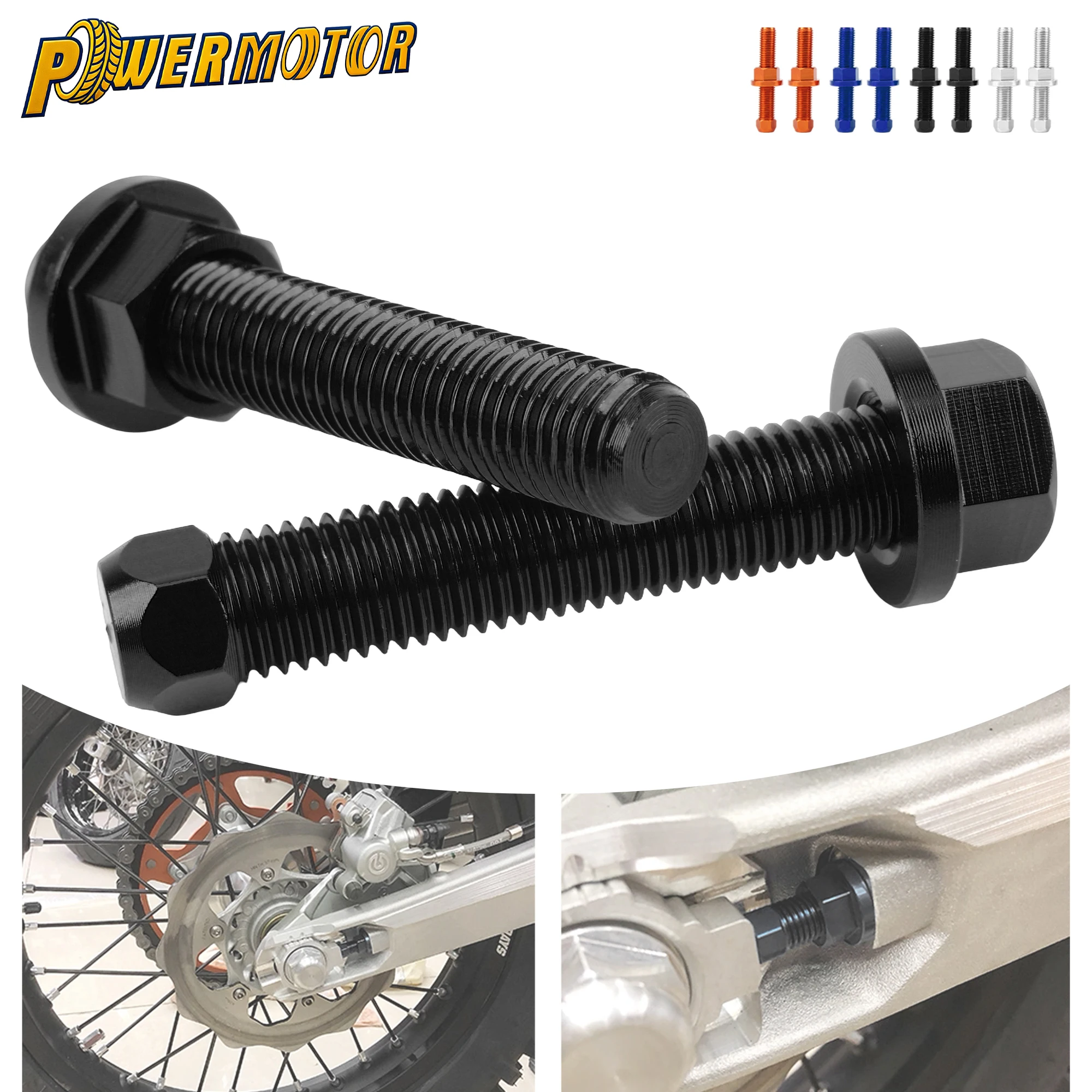 

For KTM Motorcycle M10 Chain Adjuster XC XCF XCW SX SXF EXC EXCF 125 150 250 300 350 450 500 Moto Rear Axle Blocks Bolt Nuts