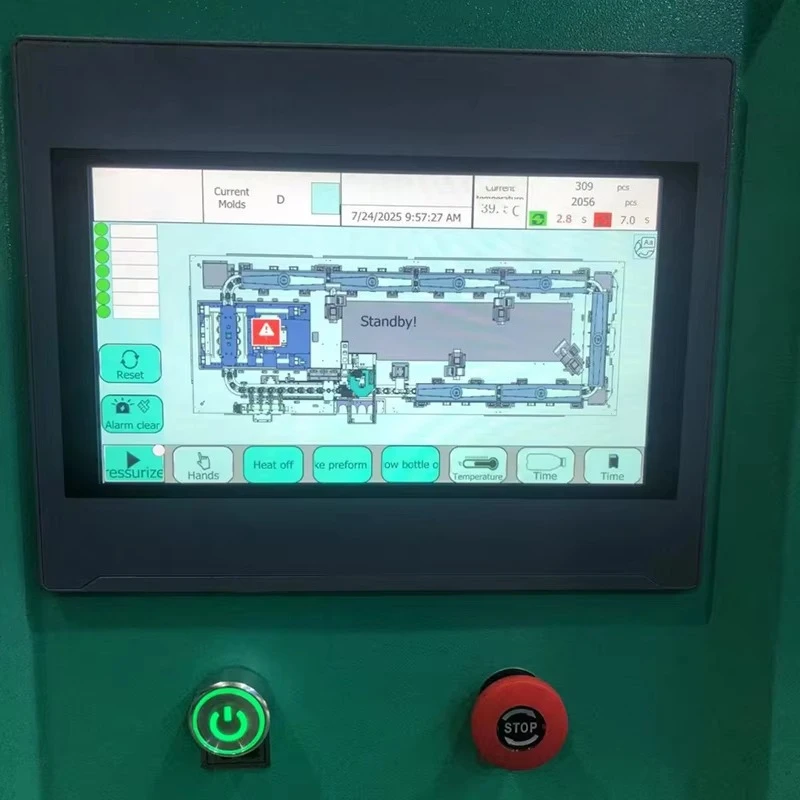Automatic PET Preform Bottle Blowing Machine 6 Cavity Electric Heating Oven Digital Display