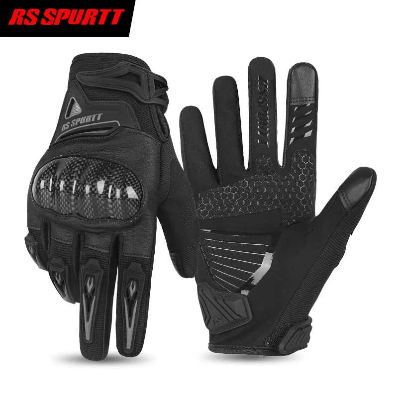 Summer Breathable Motorcycle Gloves, Thin Mesh Touchscreen Anti-Fall Riding Motorbike Gloves for Men Women Urban Commuting