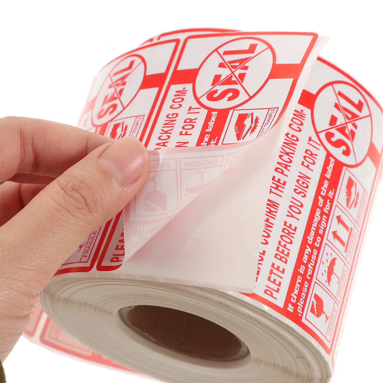 

Logistics Warning Label The Tape Shipping Stickers Removable Disposable Sealing Labels Adhesive Paper Office Envelope Sealer