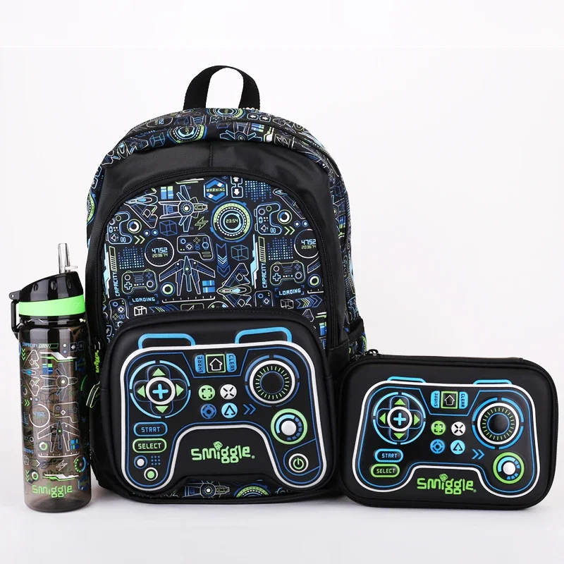 Australian Smiggle Children Game Console Handle Portable Schoolbag Boys Pupils Waterproof Backpack 16 Inch Cool Kids Gift Bag