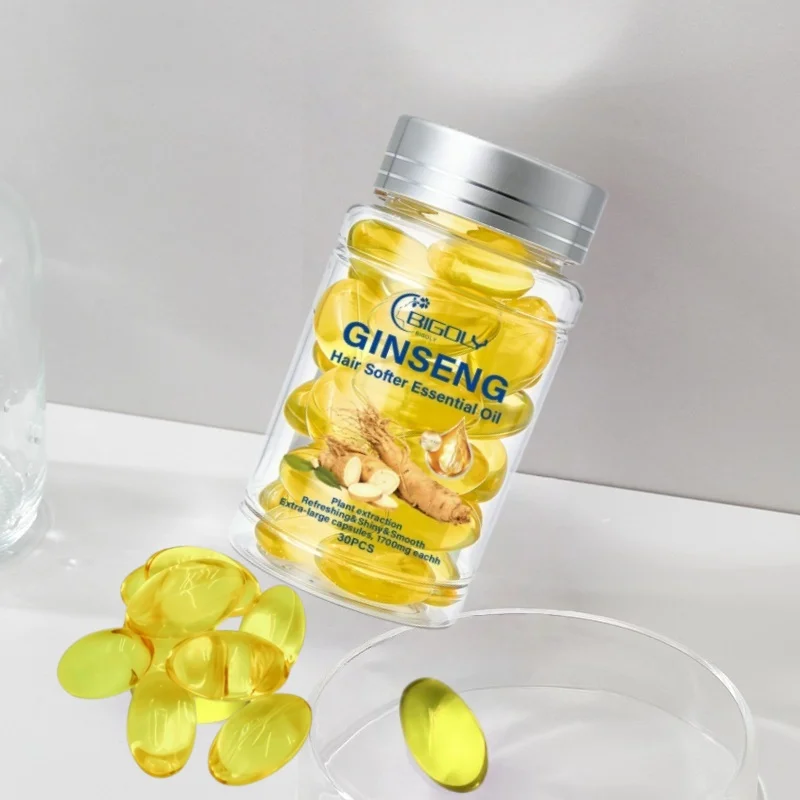 1 Bottle Contains 30 Capsules of Fragrant Hair Care Essential Oil, Which Moisturizes and Smooths Frizz, Leaving Hair Feeling Fresh and Non-Greasy, Easy to Absorb, with a Shiny, Soft, and Lightweight Finish