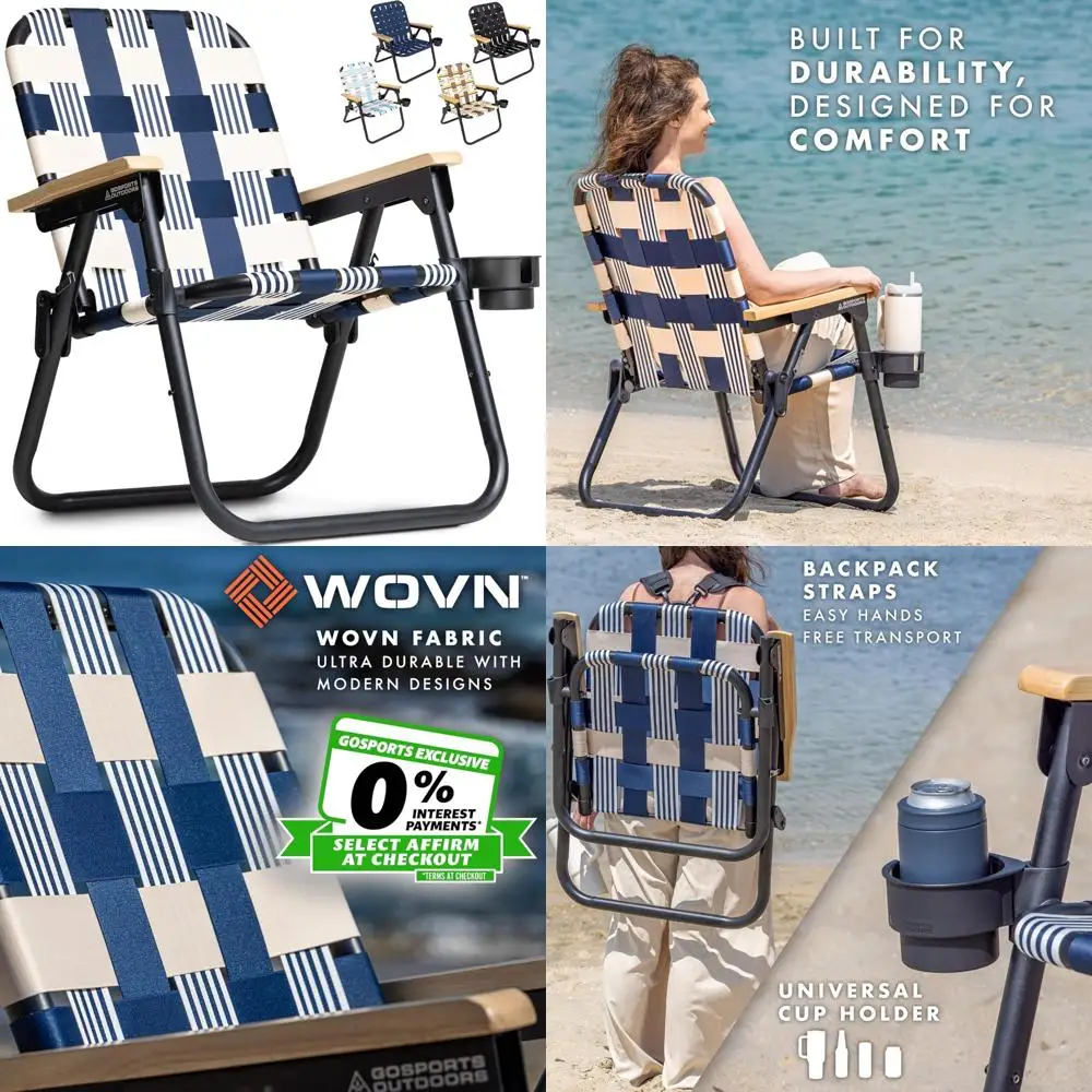 

Folding Beach Backpack Chair - 9 Styles, Premium Camping Chair