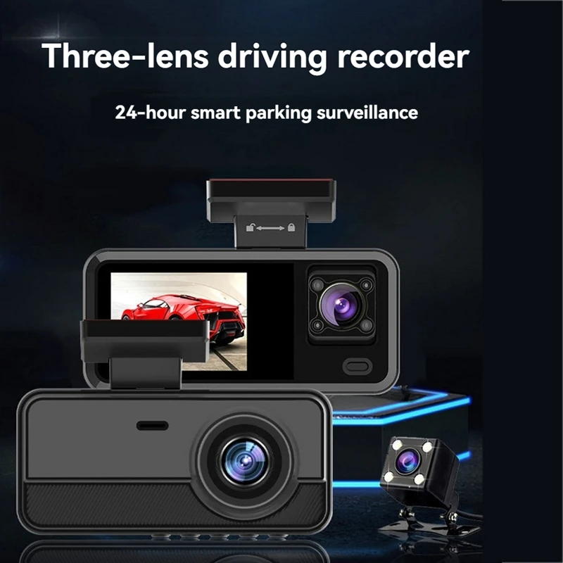 3 Channel Dash Cam For Cars Camera  WIFI 1080P Video Recorder Rear View Camera  For Vehicle Car DVR Car Accessories