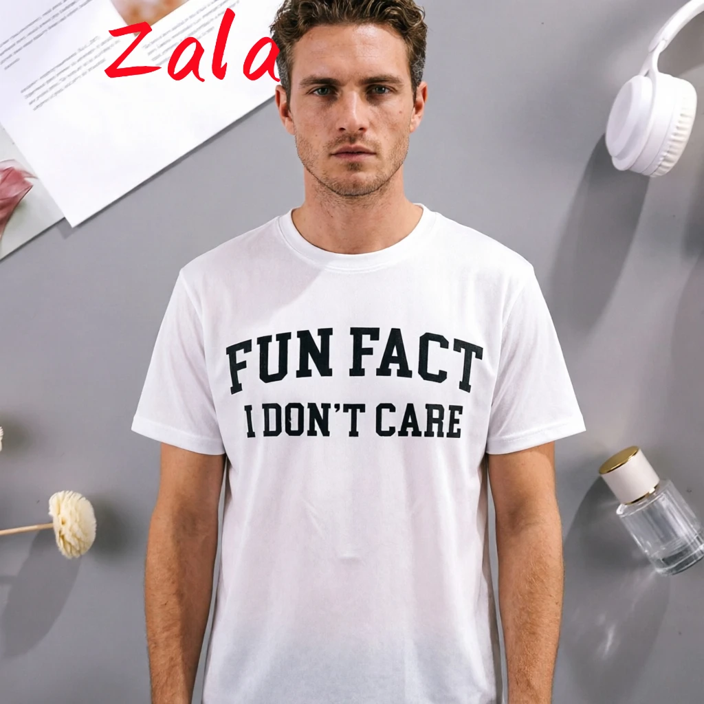 Fun Fact I Don't Care Women's T-shirt Funny Short Sleeve Men T-shirt Fun Fact Tee Soft Breathable Tee Shirt Women's Clothing Top